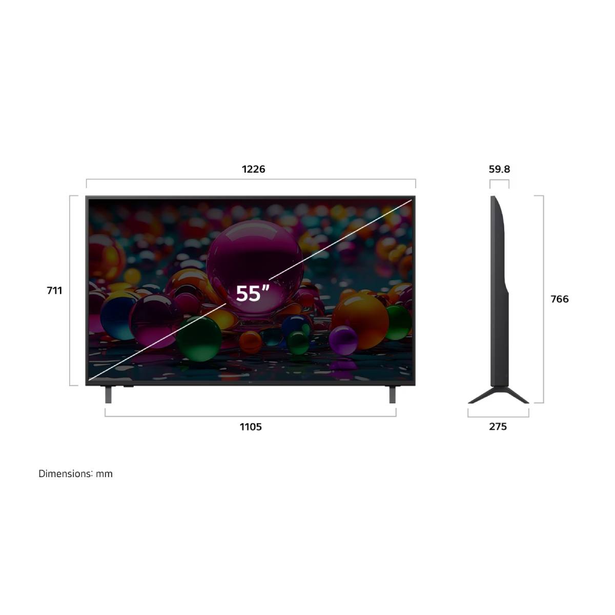 LG 55UA75006LA UHD 4K AI Smart LED Τηλεόραση, 55" | Lg| Image 2