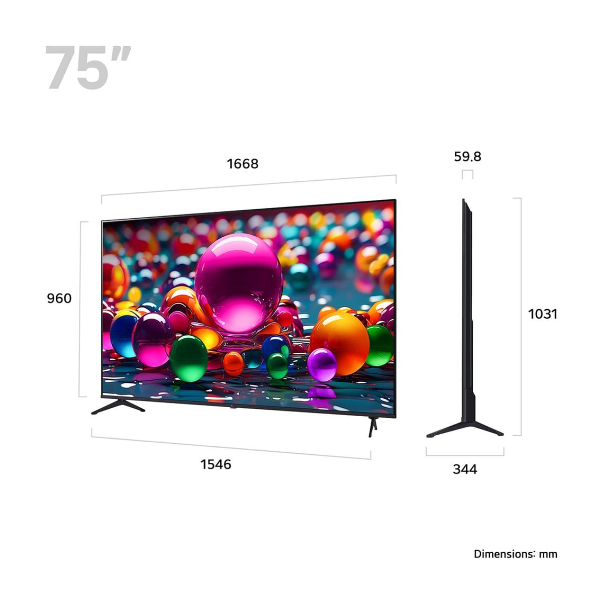 LG 75UA75006LA UHD 4K AI Smart LED Τηλεόραση, 75" | Lg| Image 2