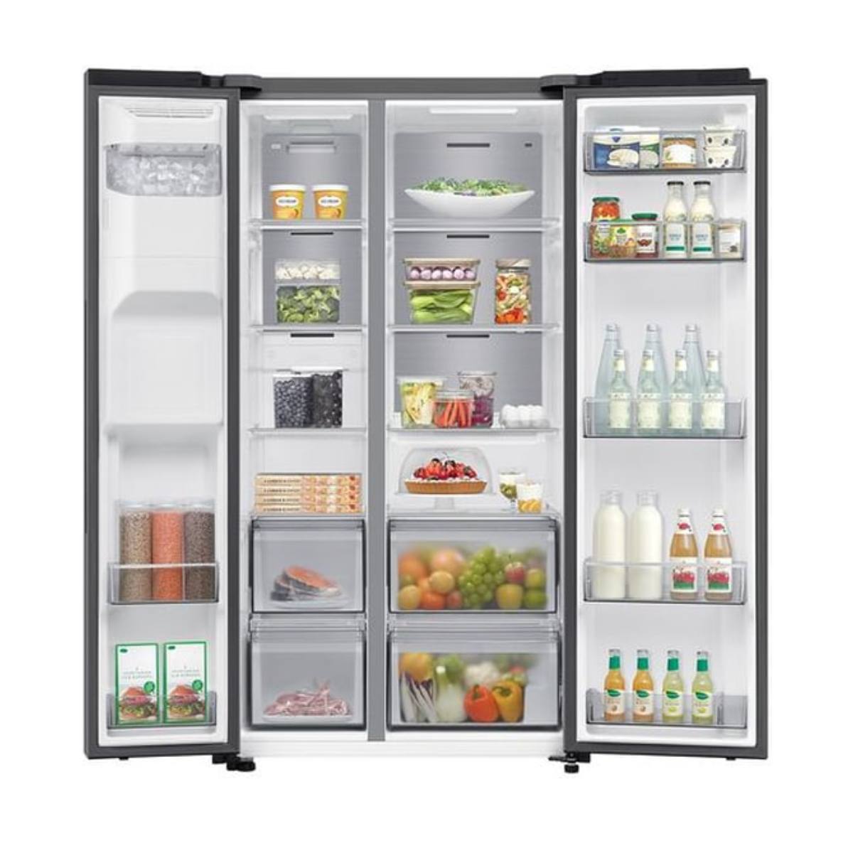 SAMSUNG RS70F64KETEF Ψυγείο Ντουλάπα με Απευθείας Σύνδεση Νερού, Ασημί Inox  | Samsung| Image 3