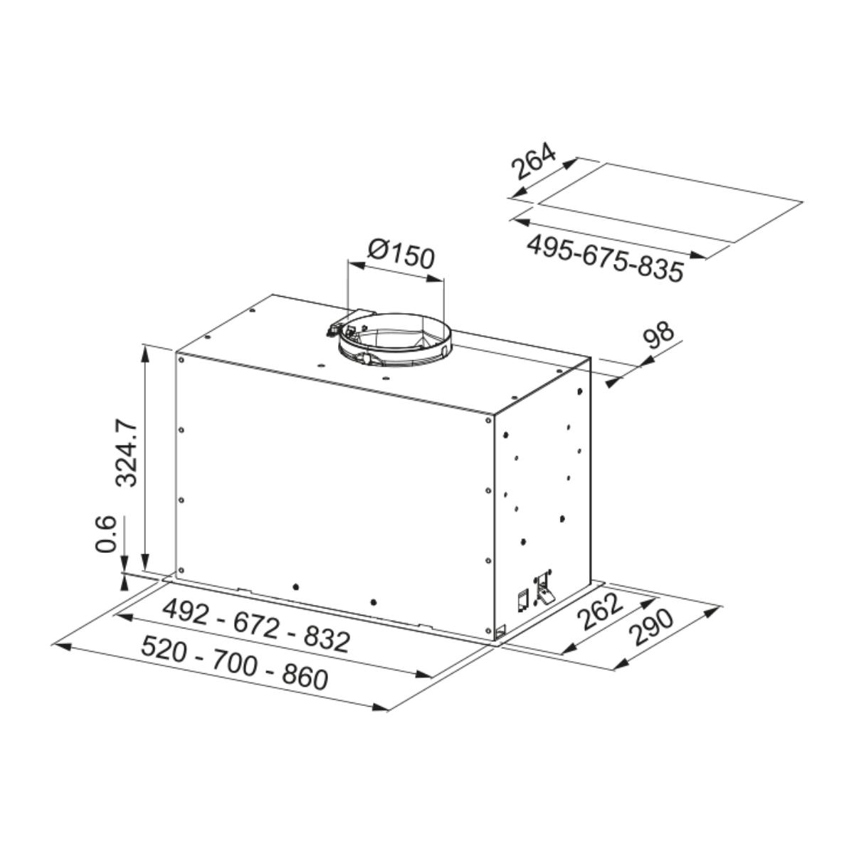 FRANKE FBFP XS A86 Εντοιχιζόμενος Απορροφητήρας 86cm, Inox | Franke| Image 2
