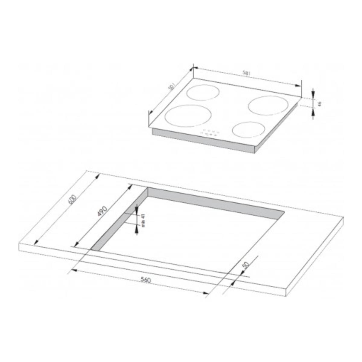 MIDEA MC-6F6004R242 Κεραμική Εστία, 60 cm | Midea| Image 3