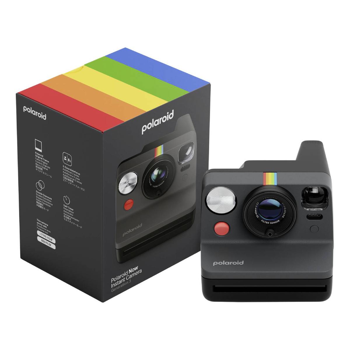 POLAROID Now Gen 3 Instant Film Κάμερα, Μαύρο | Polaroid| Image 3
