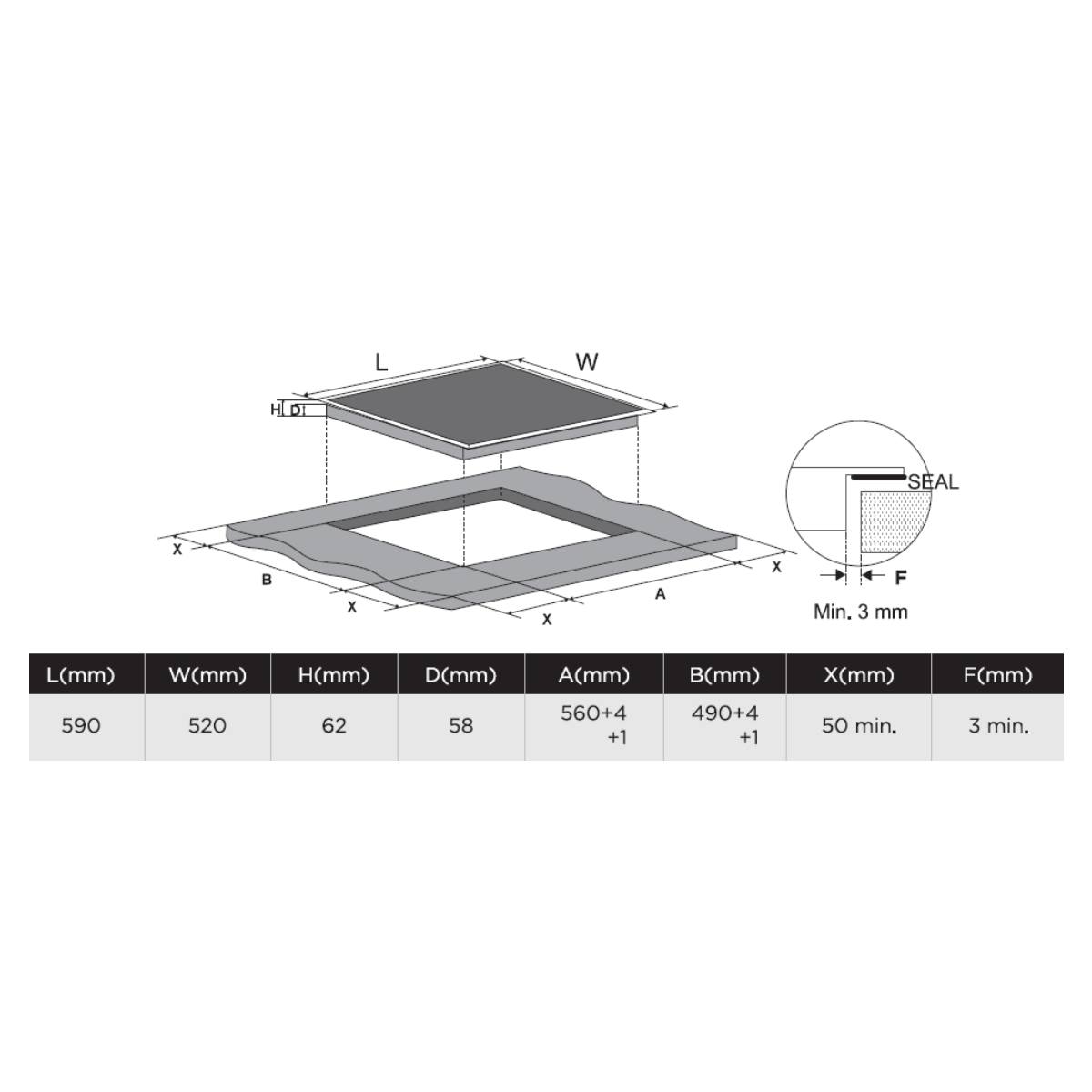 MIDEA MIH740F238K0 Επαγωγική Εστία, 60 cm  | Midea| Image 2
