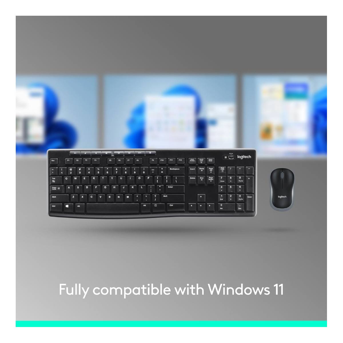 LOGITECH MK270 US Ασύρματο Πληκτρολόγιο με Ποντίκι, Μαύρο  | Logitech| Image 3