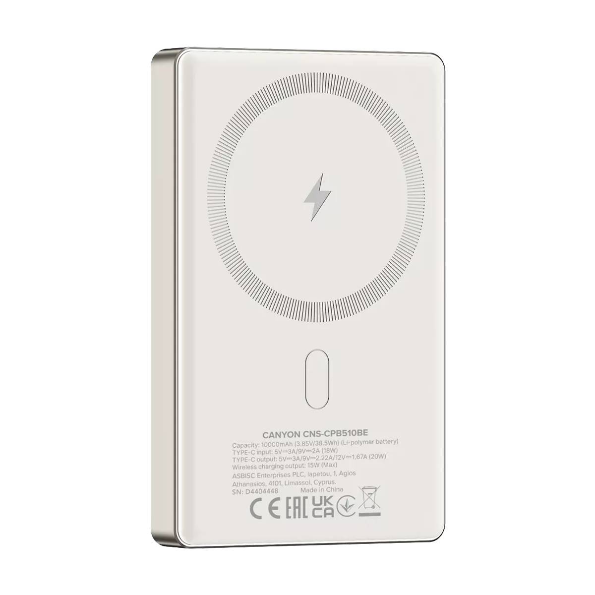 CANYON CNS-CPB510BE OnPower 510 Φορητή Μπαταρία Magsafe 10000 mAh, Μπεζ | Canyon| Image 4
