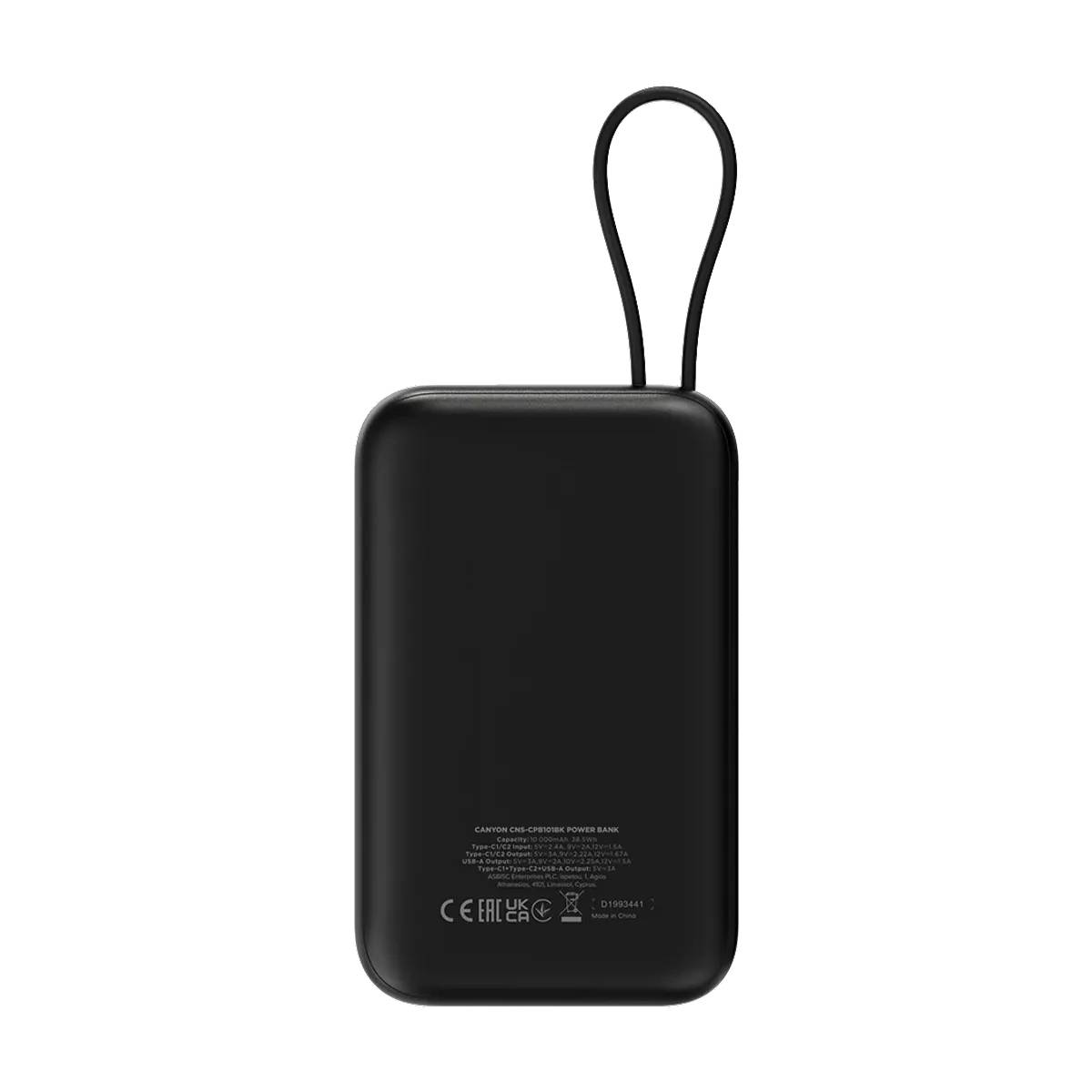 CANYON CNS-CPB101BK OnPower 101 Φορητή Μπαταρία 10000 mAh, Μαύρο | Canyon| Image 4