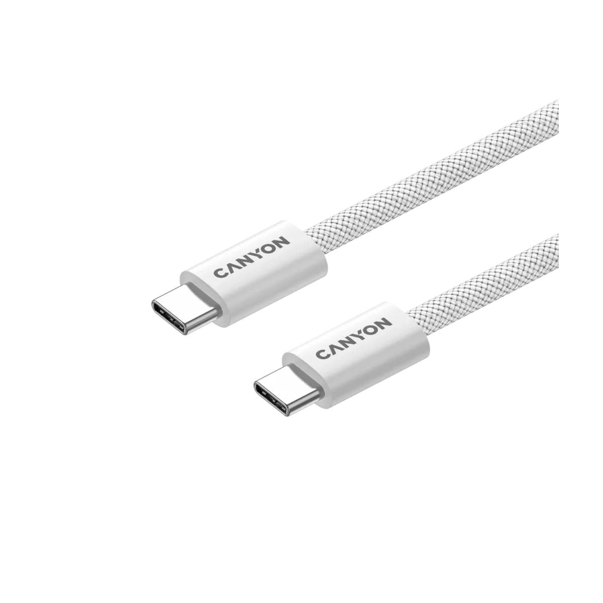 CANYON CND-CCMG60AB15W Καλώδιο Φόρτισης Type-C σε Type-C 1m, Άσπρο | Canyon| Image 2