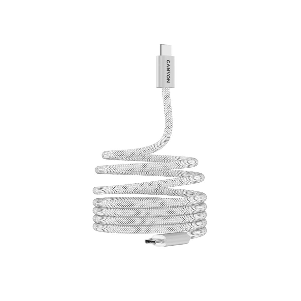 CANYON CND-CCMG60AB15W Καλώδιο Φόρτισης Type-C σε Type-C 1m, Άσπρο | Canyon| Image 3