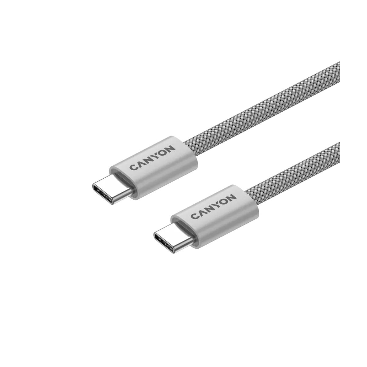 CANYON CND-CCMG60AB15LG Καλώδιο Φόρτισης Type-C σε Type-C 1m, Γκρίζο | Canyon| Image 2