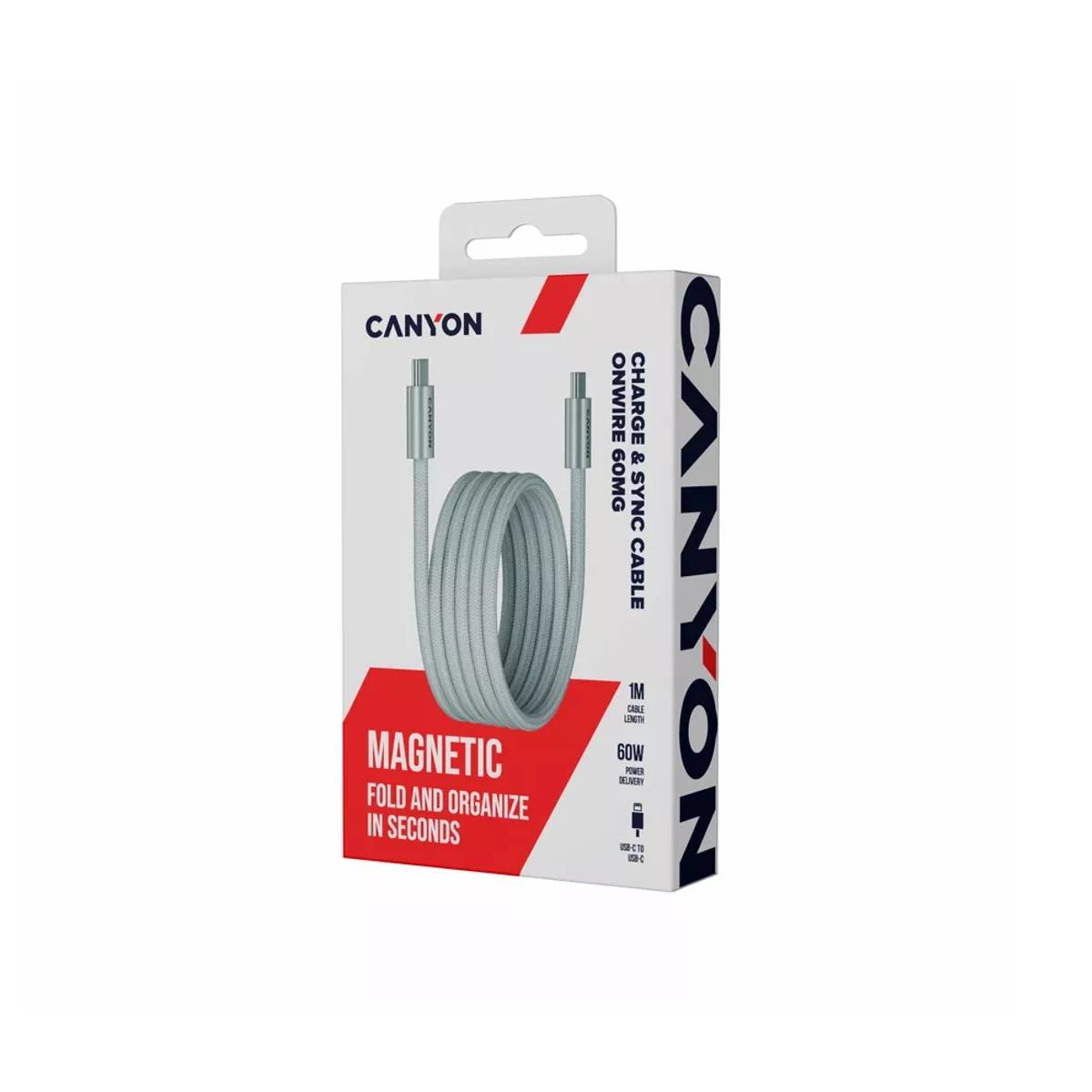 CANYON CND-CCMG60AB15LG Καλώδιο Φόρτισης Type-C σε Type-C 1m, Γκρίζο | Canyon| Image 4