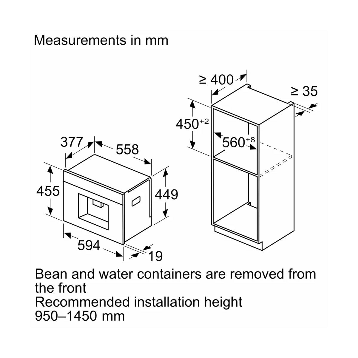 BOSCH CTL9181B0 Accent Line Εντοιχιζόμενη Πλήρως Αυτόματη Καφετιέρα, Μαύρο | Bosch| Image 4