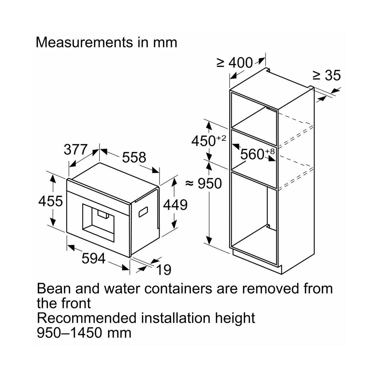 BOSCH CTL9181B0 Accent Line Εντοιχιζόμενη Πλήρως Αυτόματη Καφετιέρα, Μαύρο | Bosch| Image 5