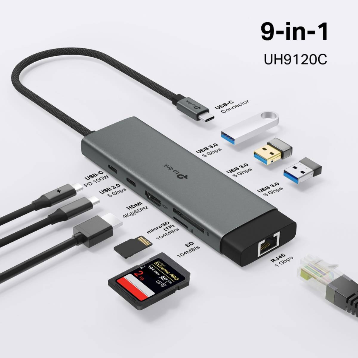 TP-LINK UH9120C USB Type-C Hub, 9 Ports | Tp-link| Image 4