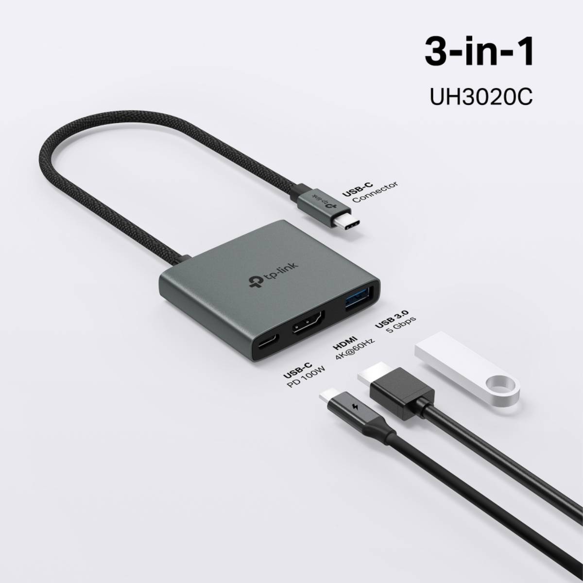 TP-LINK UH3020C USB Type-C Hub, 3 Θύρες | Tp-link| Image 2