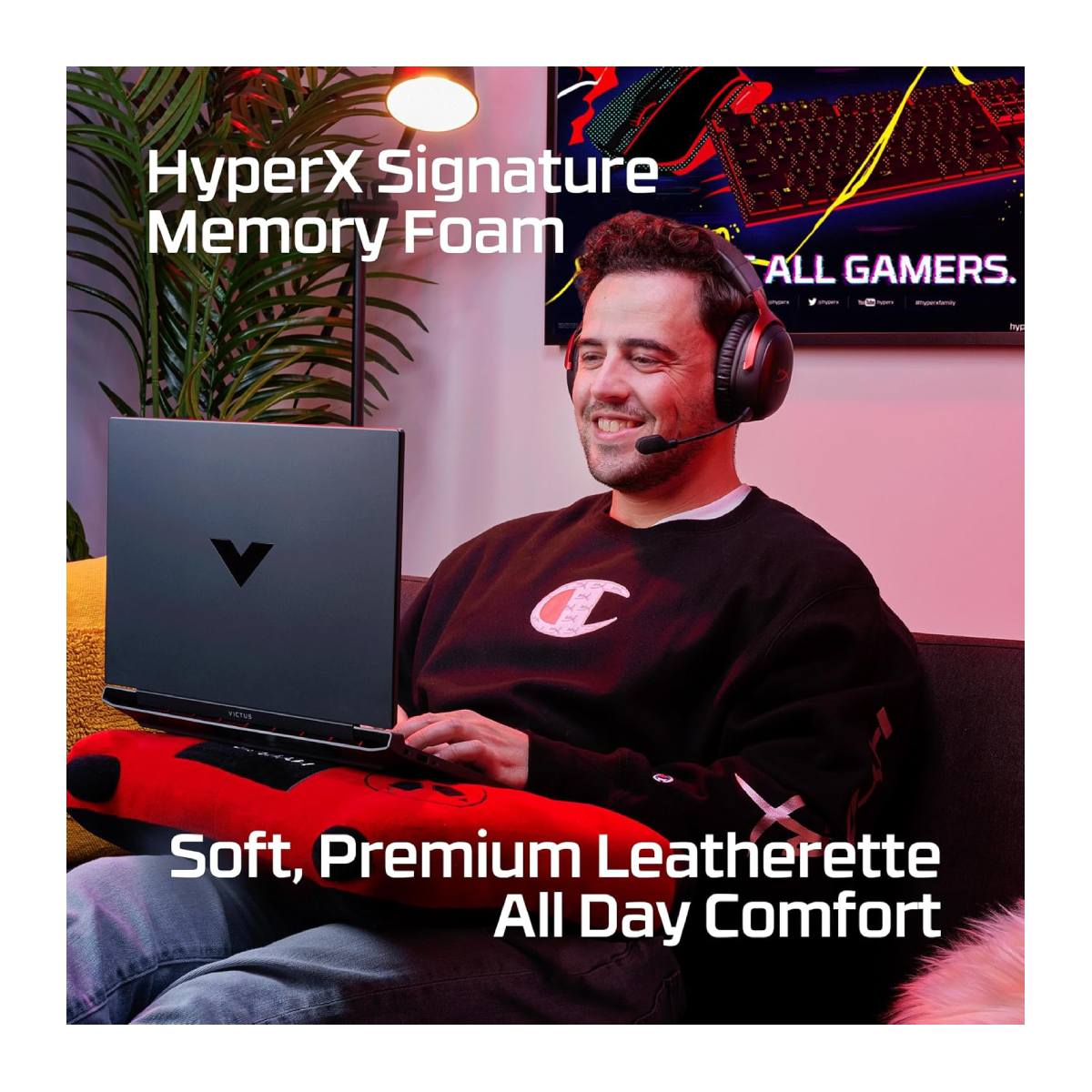 HYPERX Cloud III Ασύρματα Ακουστικά Gaming, Μαύρο/Κόκκινο | Hyperx| Image 4