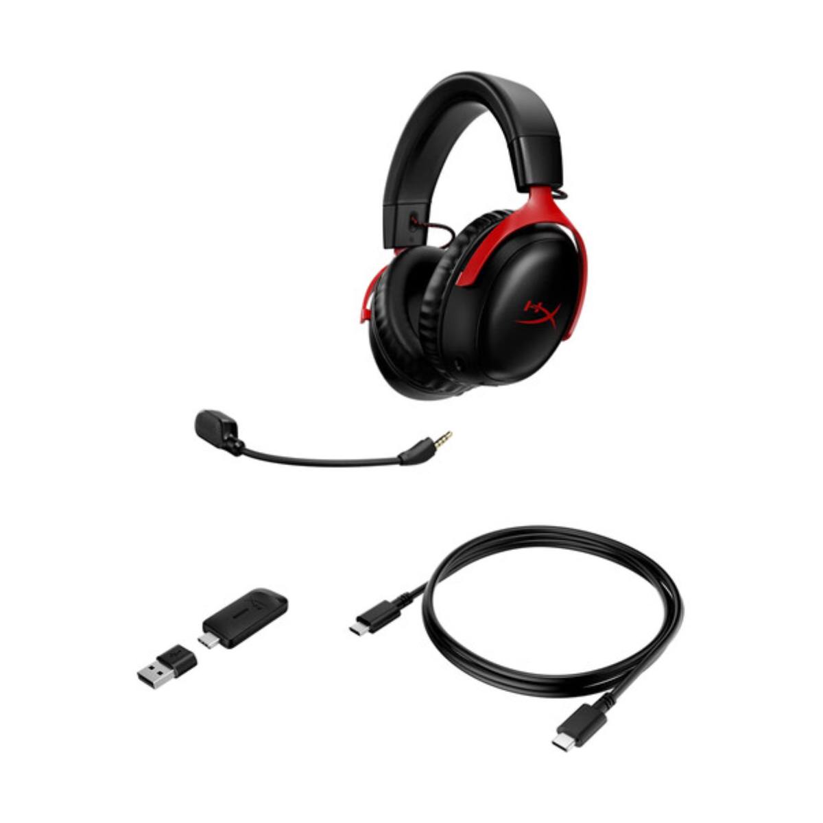 HYPERX Cloud III Ασύρματα Ακουστικά Gaming, Μαύρο/Κόκκινο | Hyperx| Image 2