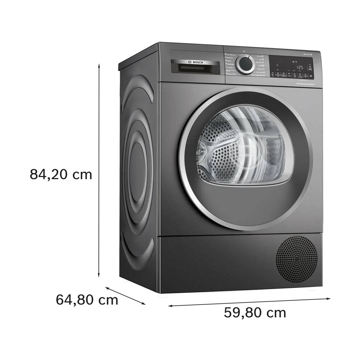 BOSCH WQG245DREUΣτεγνωτήριο Ρούχων 9 kg, Γκρίζο Σκούρο | Bosch| Image 3