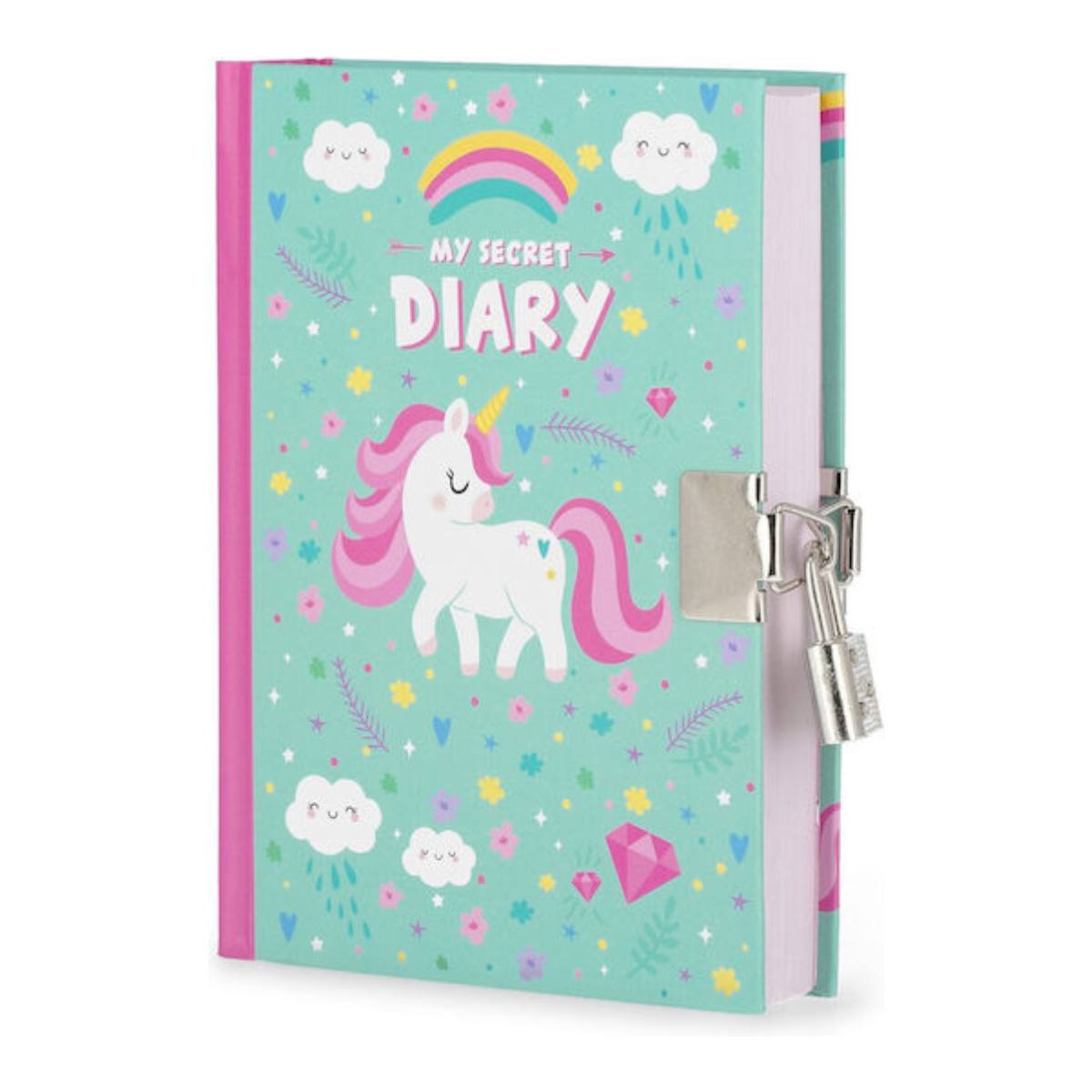 LEGAMI DIA0011 Milano Unicorn Σημειωματάριο με Λευκές Σελίδες και Λουκέτο, Πολύχρωμο | Legami| Image 1
