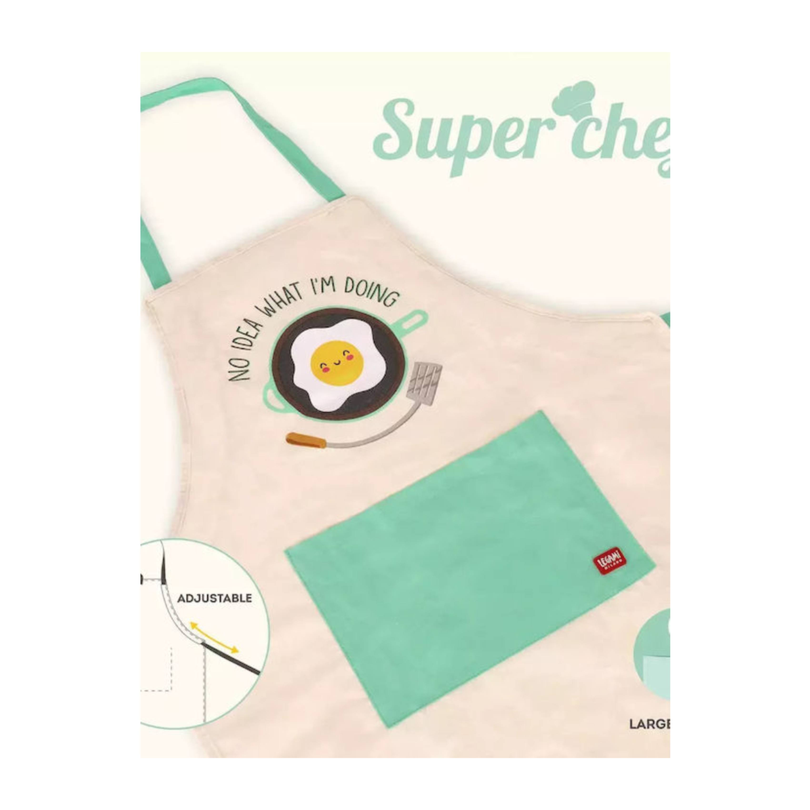 LEGAMI APR0002 Ολόσωμη Ποδιά Κουζίνας Super Chef - Egg  | Legami| Image 3