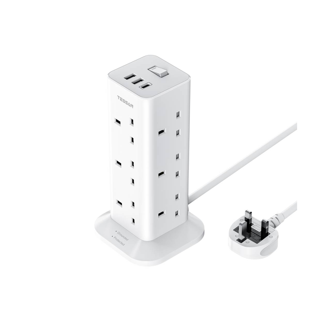 Image of suggested product: TESSAN TPS04-C-WH-UK Καλώδιο Επέκτασης 15 Θέσεων, 2 μέτρα