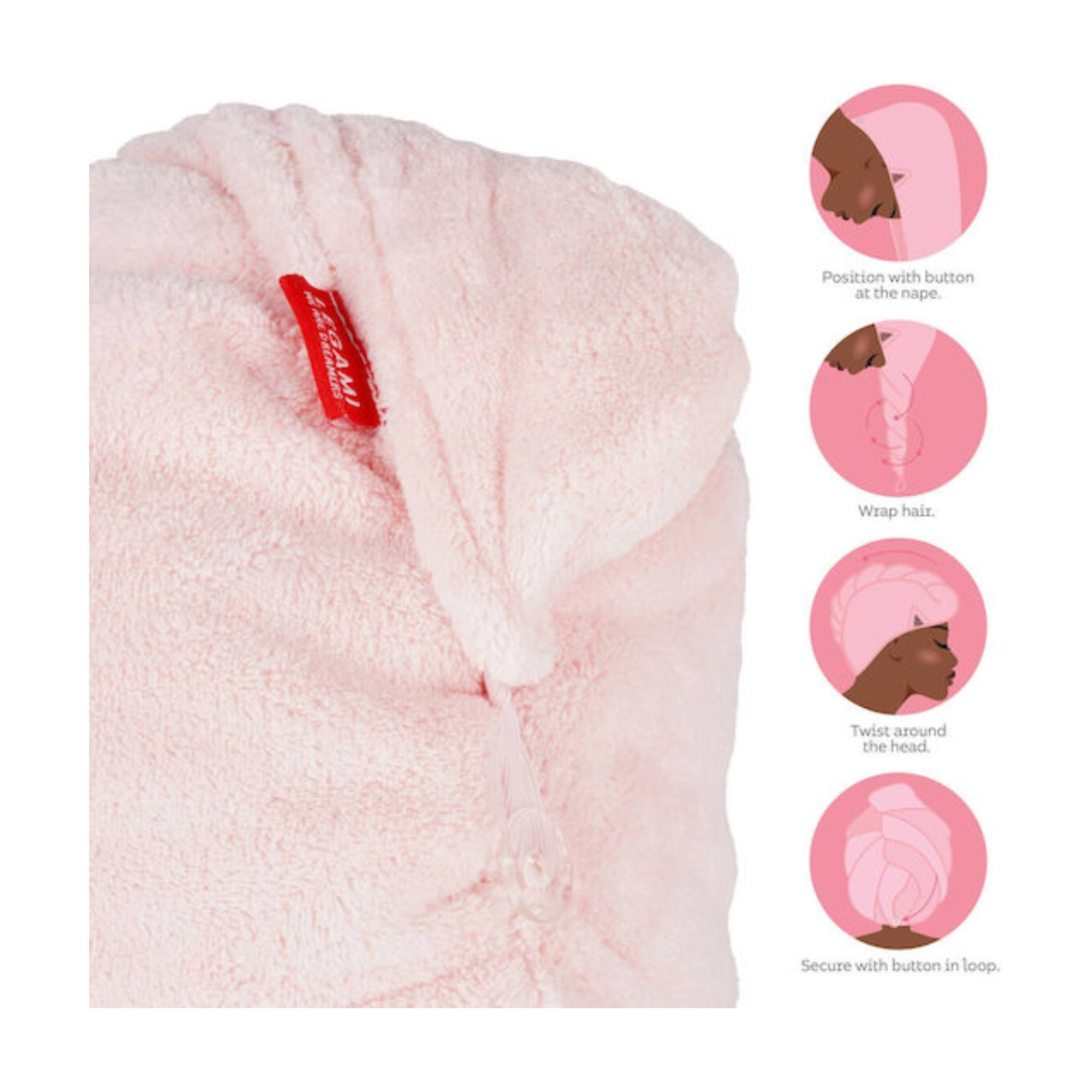 LEGAMI HTW0002 Hair Towel With Microfibers, Pink  | Legami| Image 3