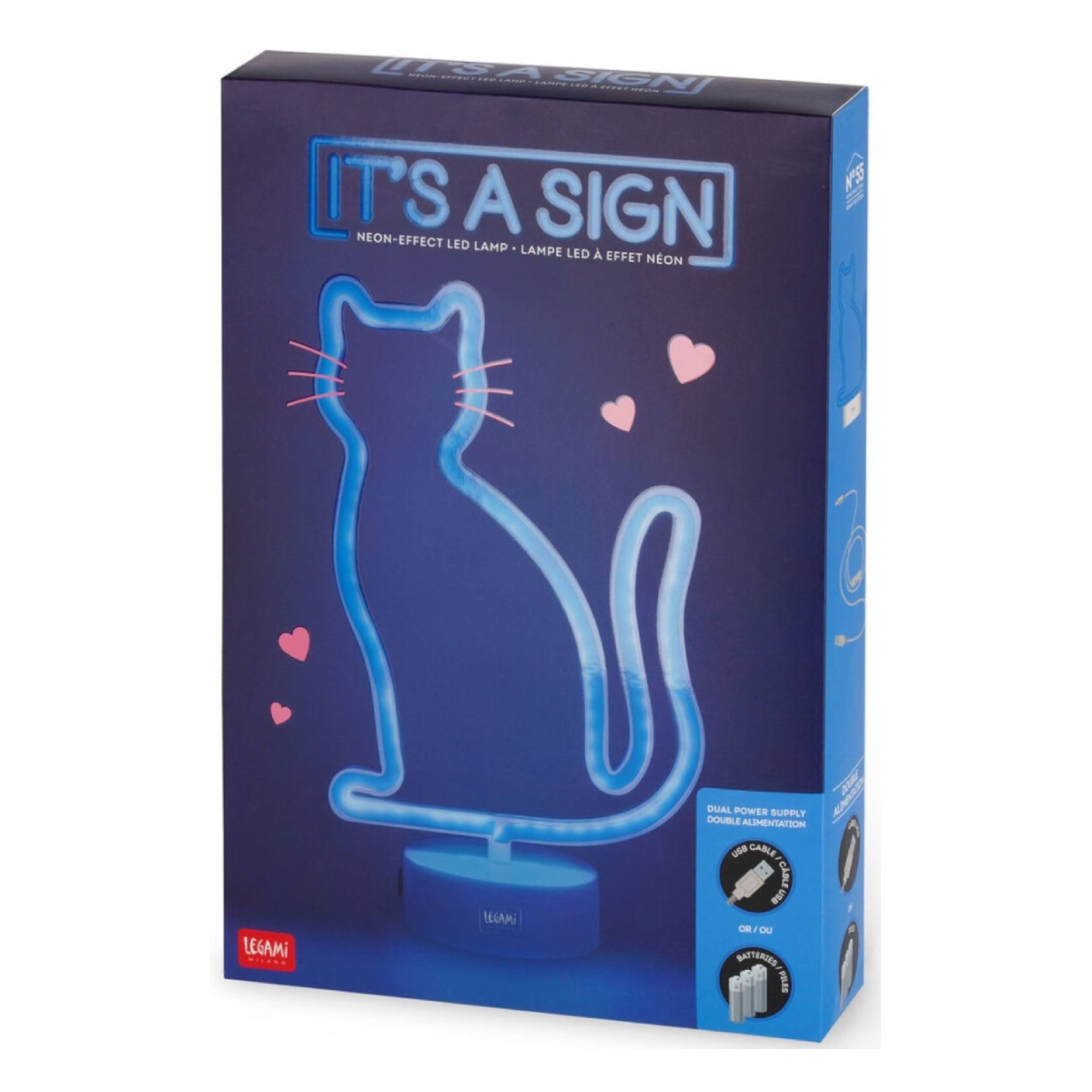 LEGAMI LL0006 Neon Effect LED Decorative Lamp Kitty | Legami| Image 2