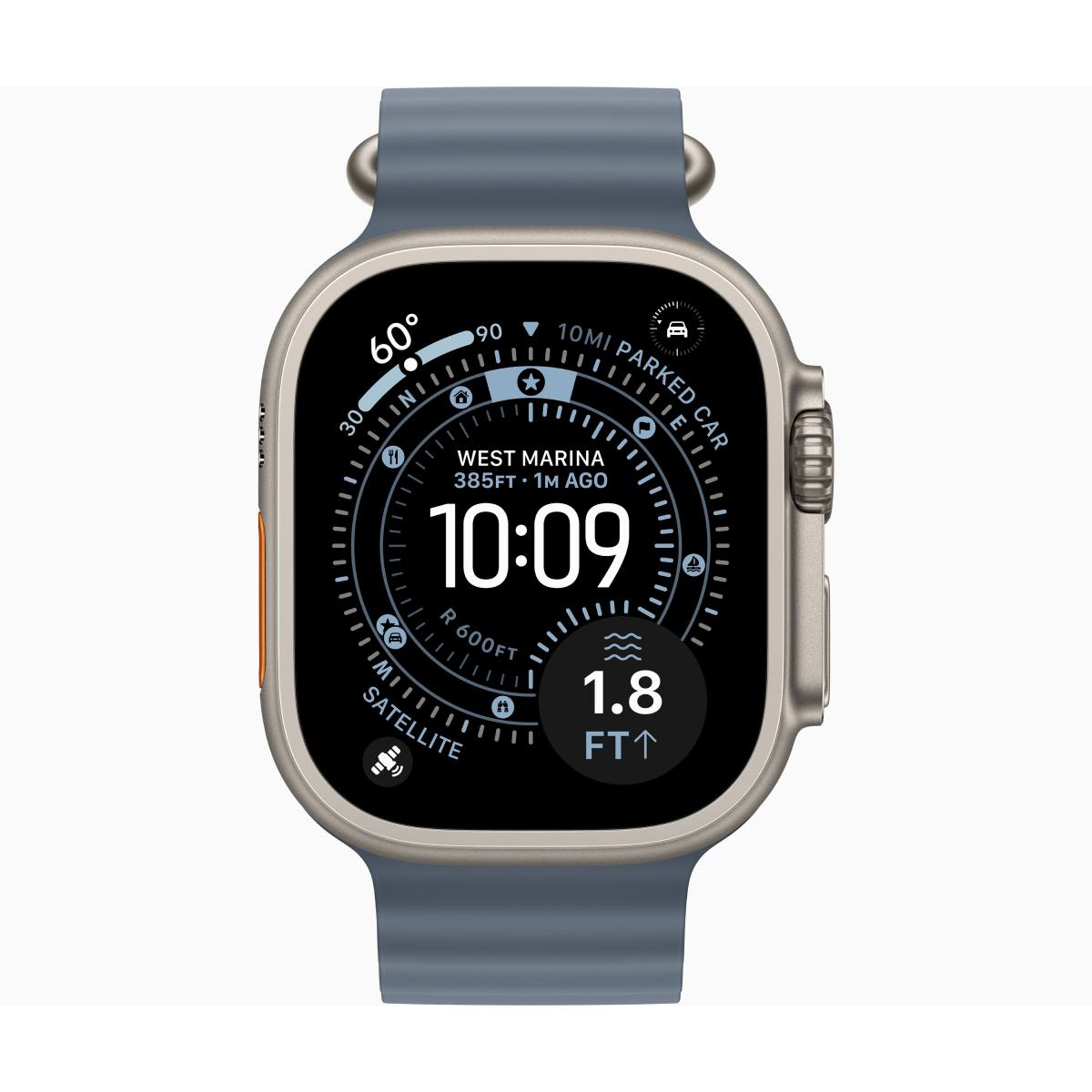 Image of suggested product: APPLE Smartwatch Ultra 3 GPS + Cellular 49mm, Φυσικό Τιτάνιο με Anchor Μπλε Λουράκι
