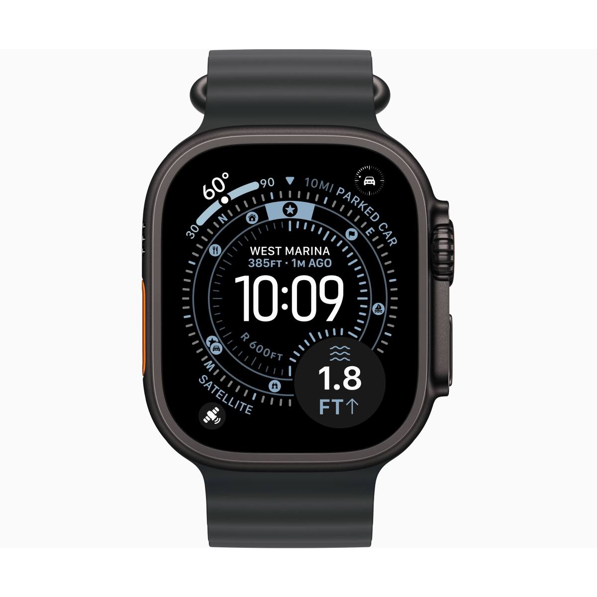 APPLE Smartwatch Ultra 3 GPS + Cellular 49mm, Μαύρο Τιτάνιο με Μαύρο Ocean Λουράκι | Apple| Image 1