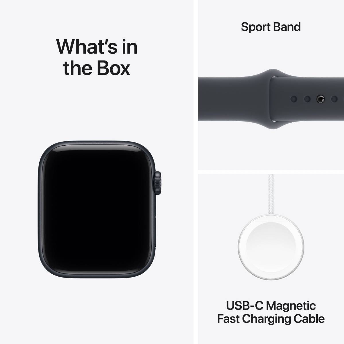 APPLE Watch SE 3 GPS + Cellular Smartwatch 44mm, Midnight Αλουμίνιο με Midnight Αθλητικό Λουράκι S/M | Apple| Image 3