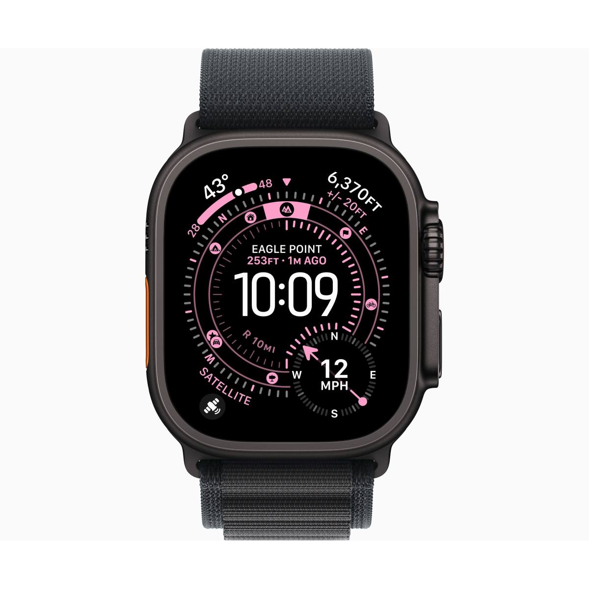 APPLE Smartwatch Ultra 3 GPS + Cellular 49mm, Μαύρο Τιτάνιο με Μαύρο Alpine Λουράκι Medium | Apple| Image 1