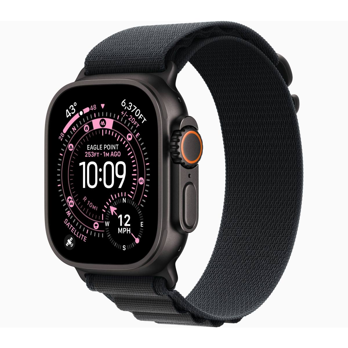 APPLE Smartwatch Ultra 3 GPS + Cellular 49mm, Μαύρο Τιτάνιο με Μαύρο Alpine Λουράκι Large | Apple| Image 3