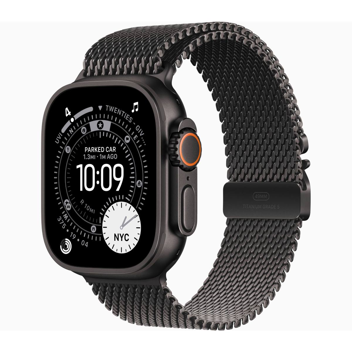 APPLE Smartwatch Ultra 3 GPS + Cellular 49mm, Μαύρο Τιτάνιο με Μαύρο Milanese Λουράκι Large | Apple| Image 2