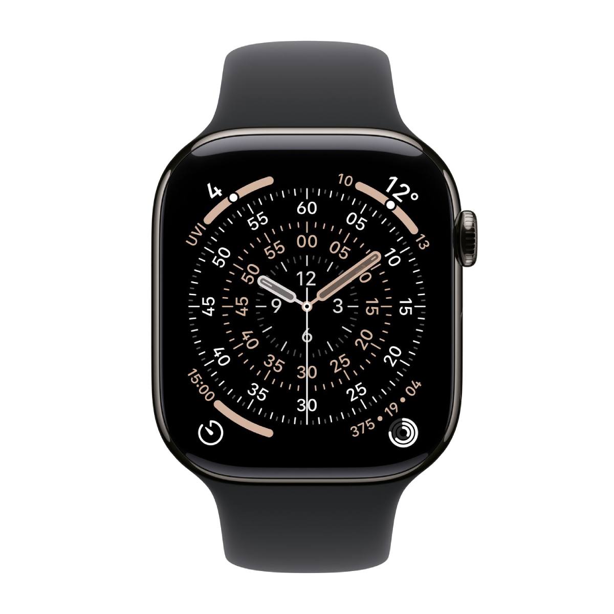APPLE Smartwatch Series 11 GPS + Cellular 46 mm, Slate Titanium with Black Sport Band M/L | Apple| Image 1