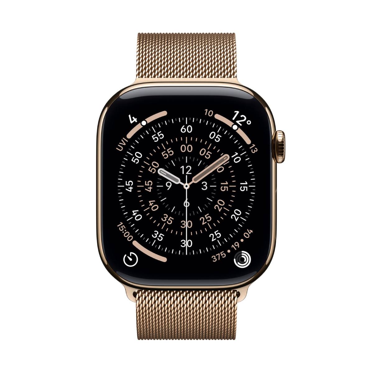 APPLE Smartwatch Series 11 GPS + Cellular 46 mm, Χρυσό Τιτανίου με Χρυσό Milanese Λουράκι S/M | Apple| Image 1