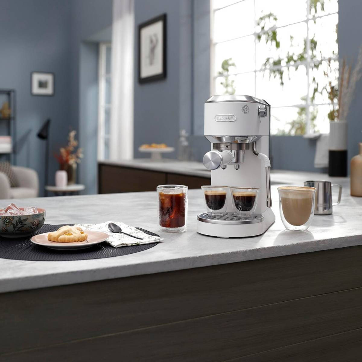 DELONGHI EC890.WI Dedica Duo Espresso Machine, White | Delonghi| Image 6