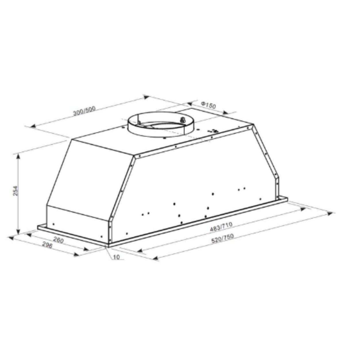 WILSON WH65CANOPAIX Εντοιχιζόμενος Απορροφητήρας, 60 cm | Wilson| Image 2