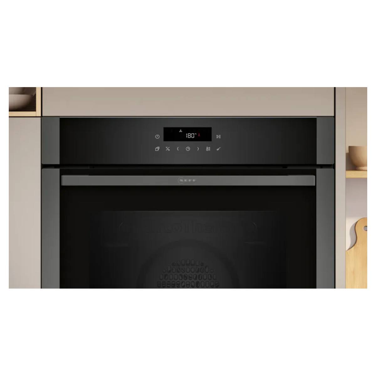 NEFF B2ACJ7AG0 Εντοιχιζόμενος Φούρνος με Πυρόλυση 71 Λίτρα, Γραφίτης Γκρίζο | Neff| Image 4