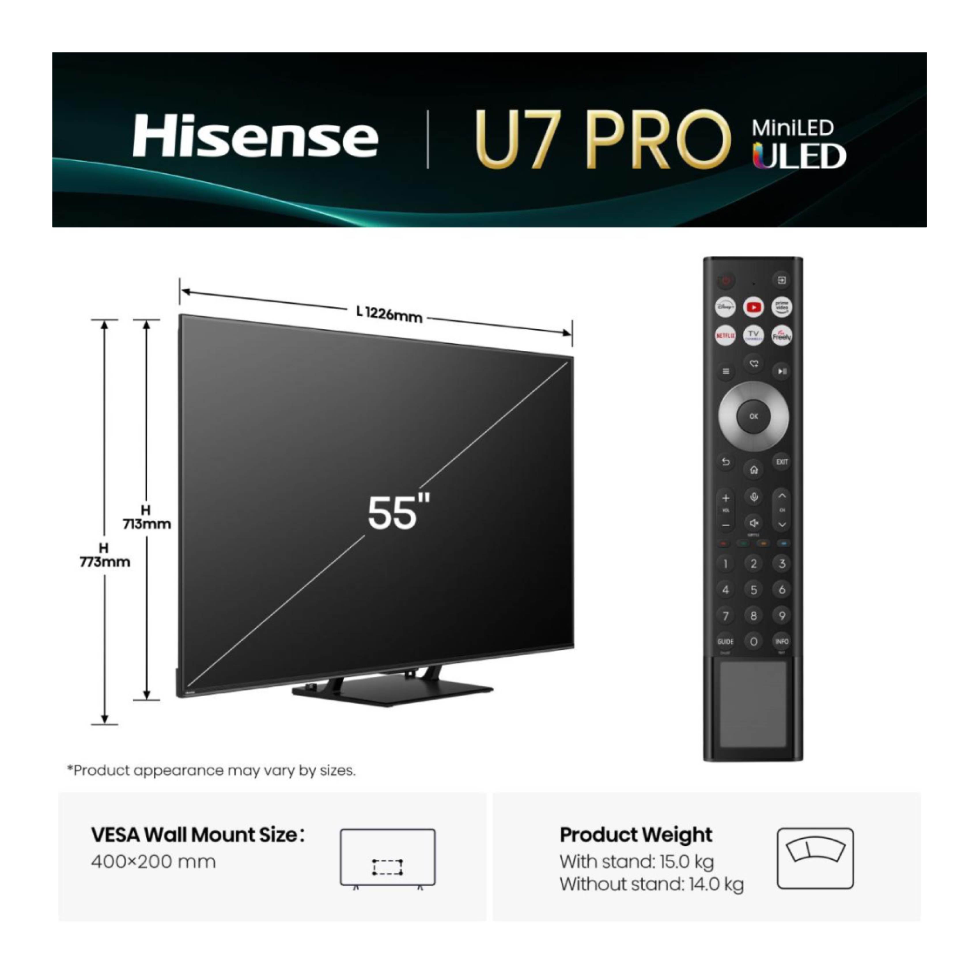 HISENSE 85U7Q Qled Mini LED 4Κ Τηλεόραση, 85"  | Hisense| Image 2