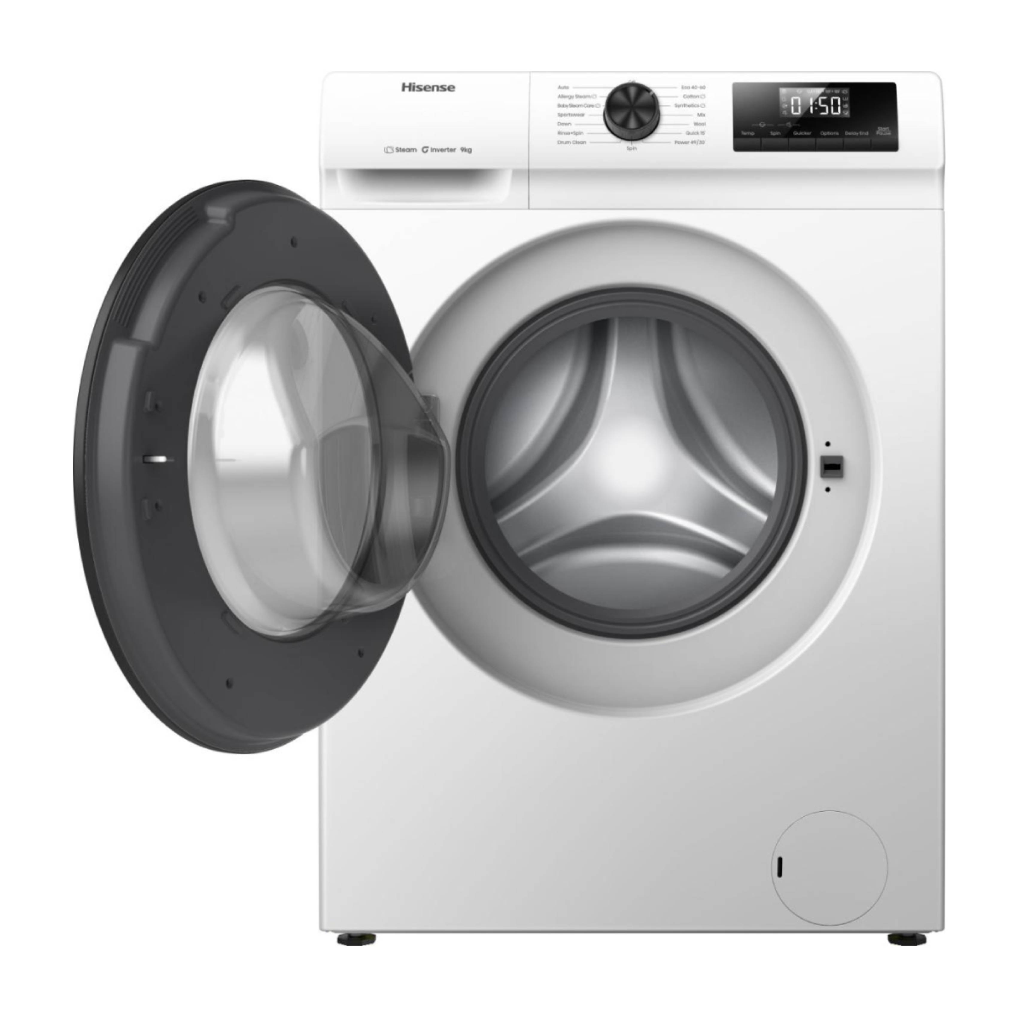 HISENSE WF1Q9041BW Πλυντήριο Ρούχων 9 kg, Άσπρο  | Hisense| Image 3