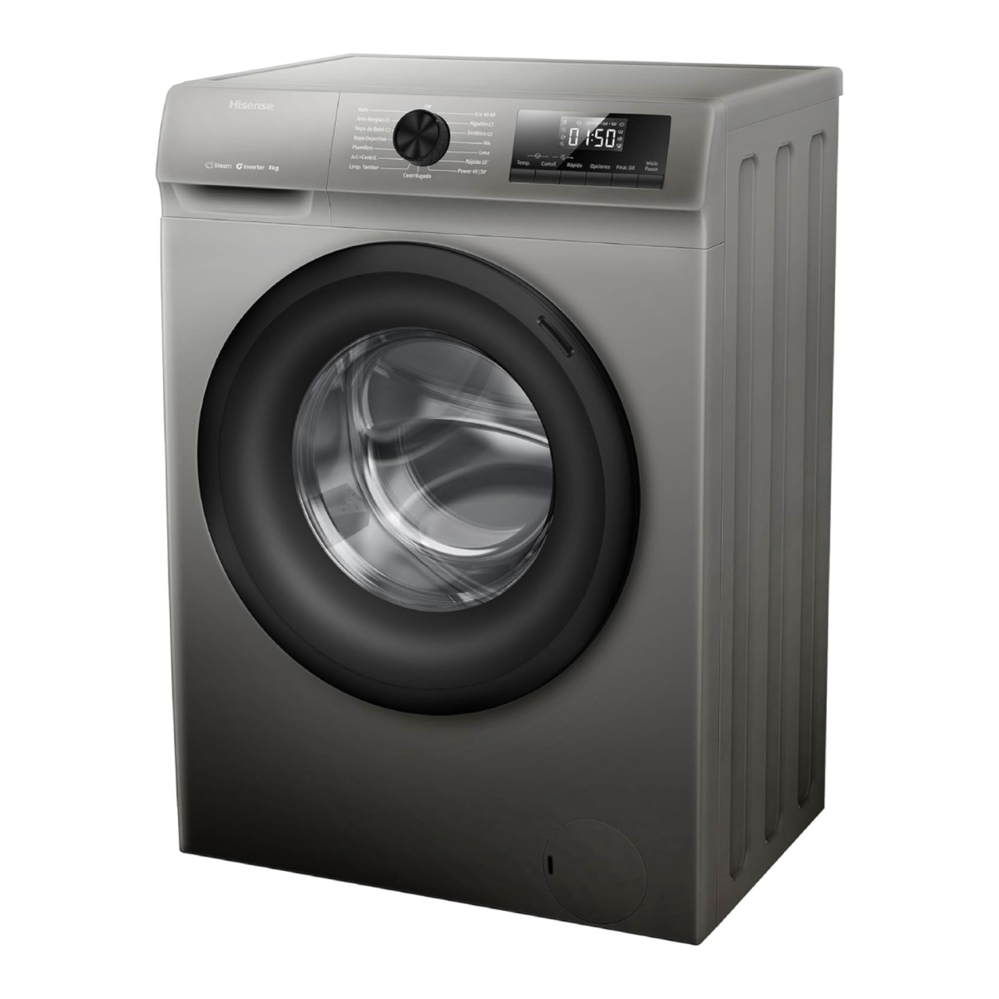 HISENSE WF1Q8041BT Πλυντήριο Ρούχων 8 kg, Γκρίζο  | Hisense| Image 3