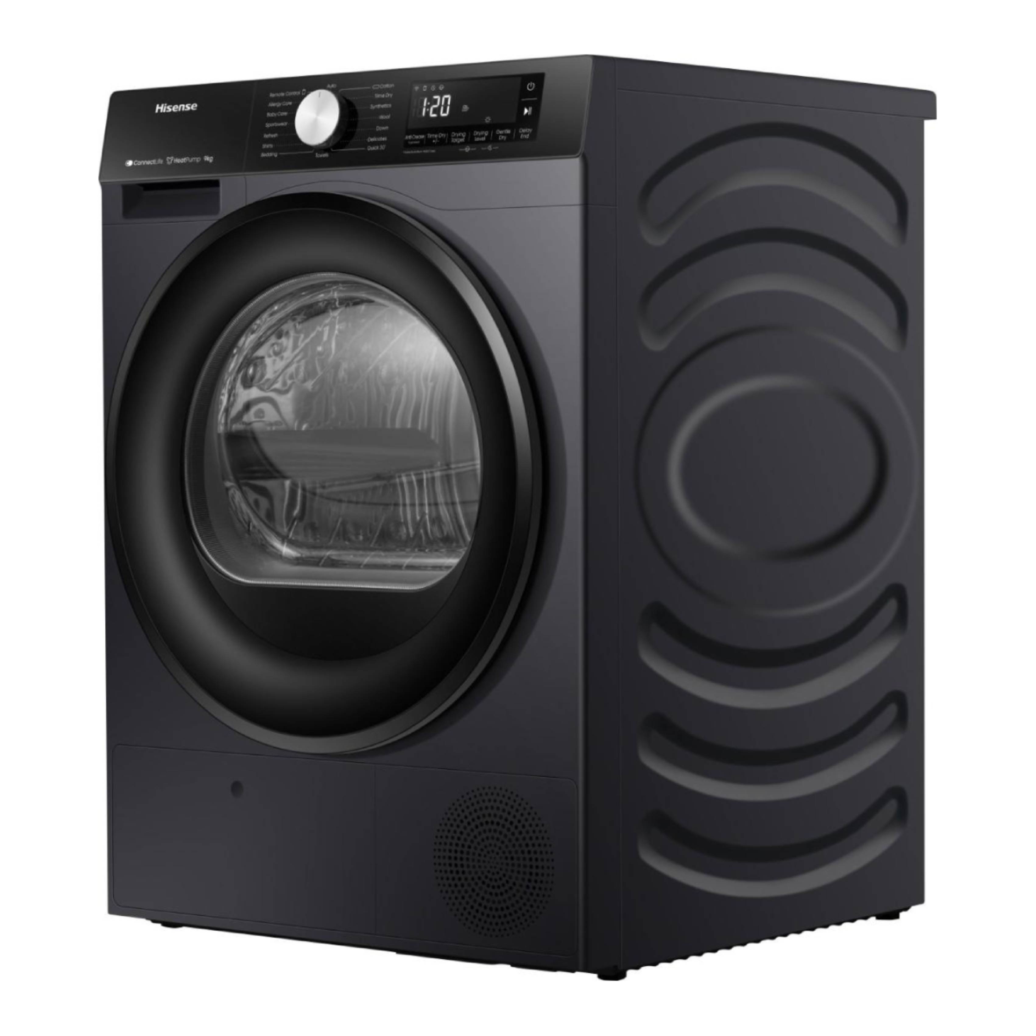 HISENSE DH3S902BB3 Στεγνωτήριο Ρούχων 9 kg, Μαύρο | Hisense| Image 2