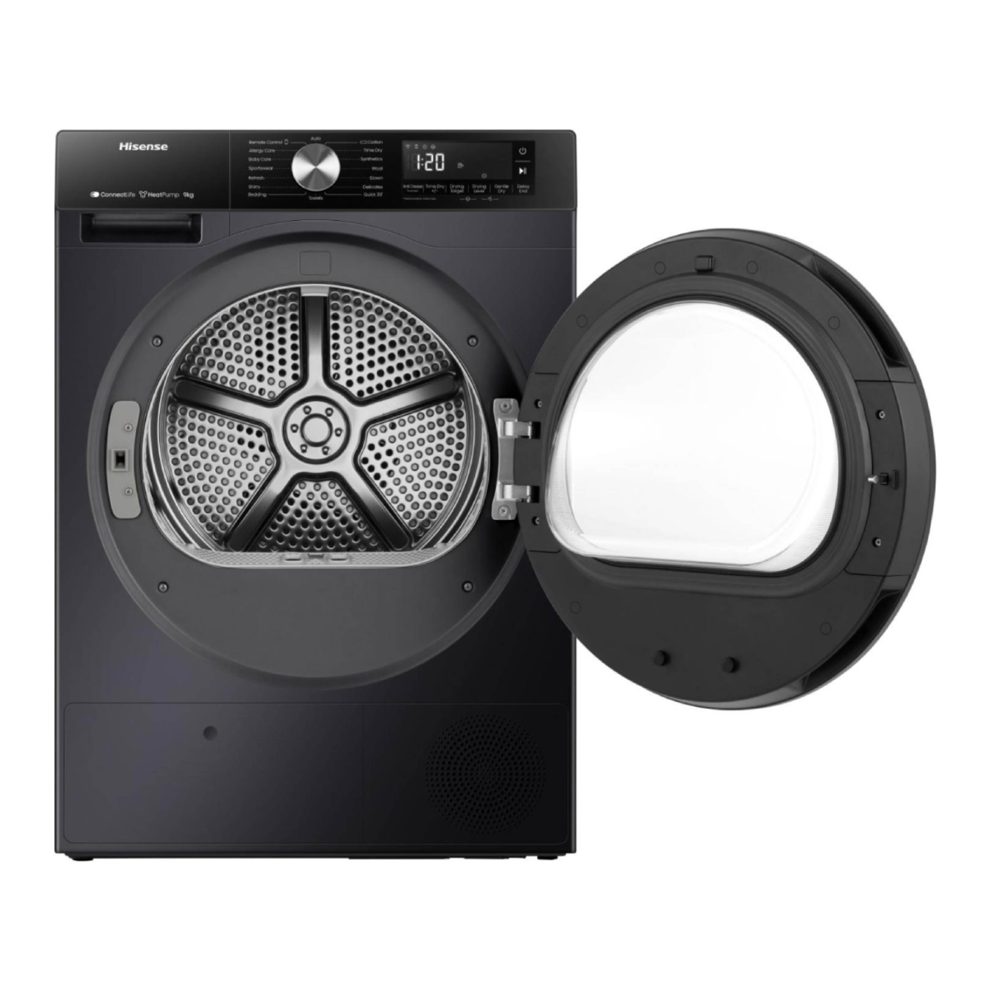 HISENSE DH3S902BB3 Στεγνωτήριο Ρούχων 9 kg, Μαύρο | Hisense| Image 3