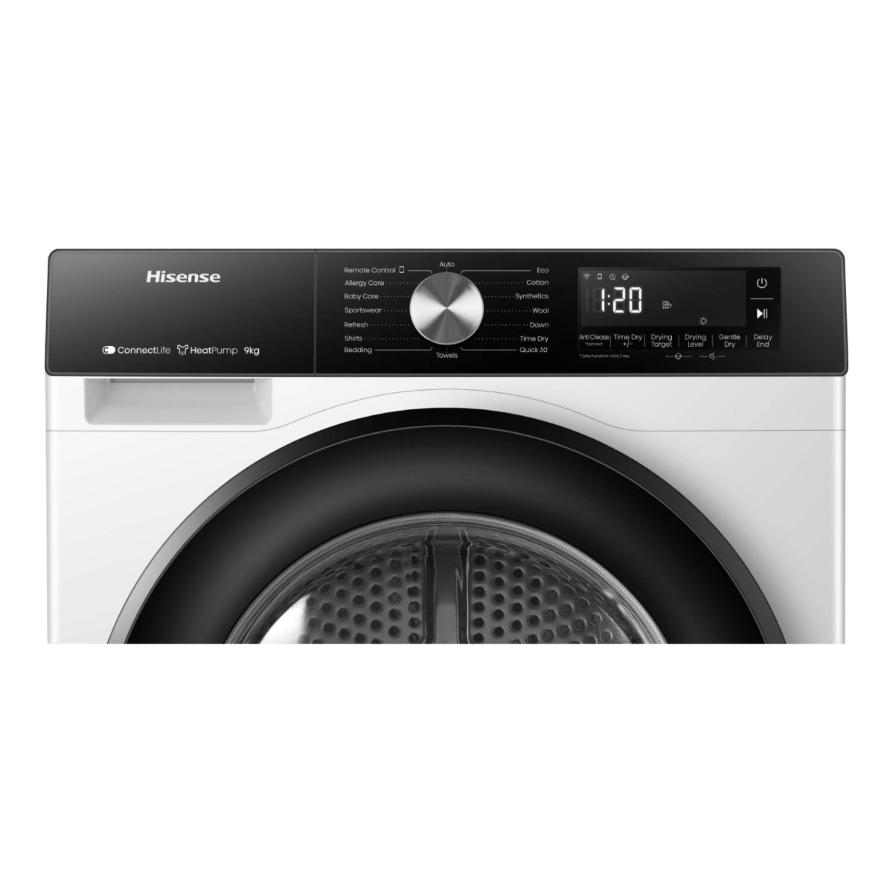 HISENSE DH3S902BW3 Στεγνωτήριο Ρούχων 9 kg, Άσπρο | Hisense| Image 4