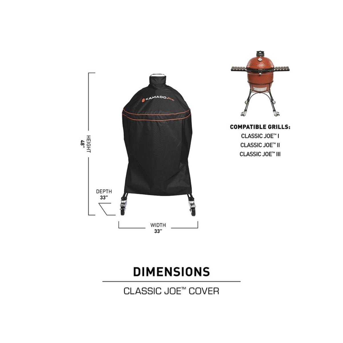 KAMADO JOE KJ-GC23BWFS Κάλυμμα Ψησταριάς Κάρβουνου, Φ47 cm | Kamado-joe| Image 4