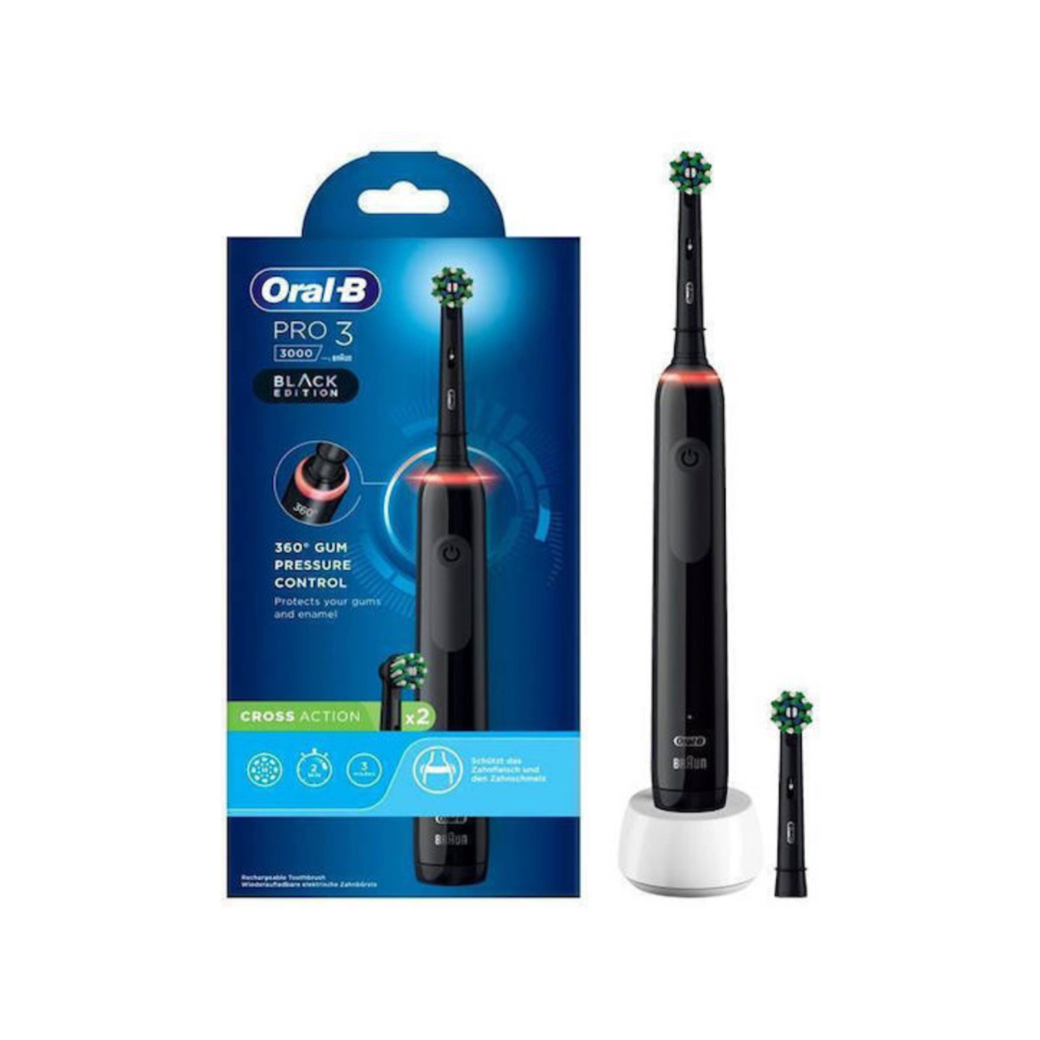 BRAUN Pro 3 3000 Cross Action Ηλεκτρική Οδοντόβουρτσα, Μαύρο  | Braun| Image 1
