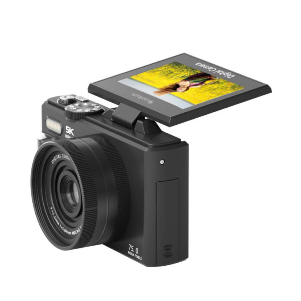 LAMTECH LAM980756 Ψηφιακή Φωτογραφική Μηχανή 5Κ Flip, Μαύρο  | Lamtech| Image 2