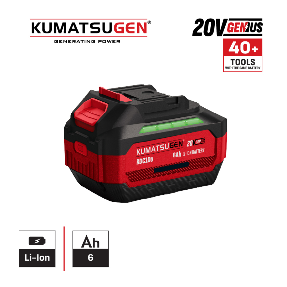 Image of suggested product: KUMATSUGEN KDC106 Μπαταρία 20V, 6.0 Ah