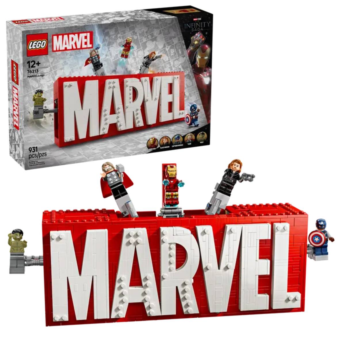 LEGO® 76313 Marvel: MARVEL Λογότυπο & Μινιατούρες, 931 Τεμάχια  | Lego| Image 6