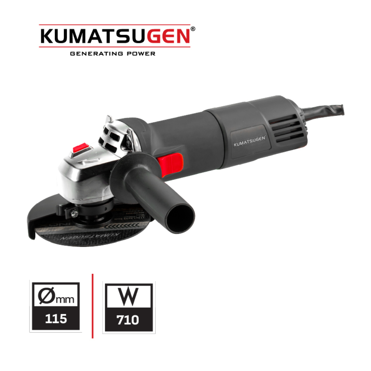 KUMATSUGEN KAG307 Γωνιακός Τροχός Ηλεκτρικός, 710W | Kumatsugen| Image 1