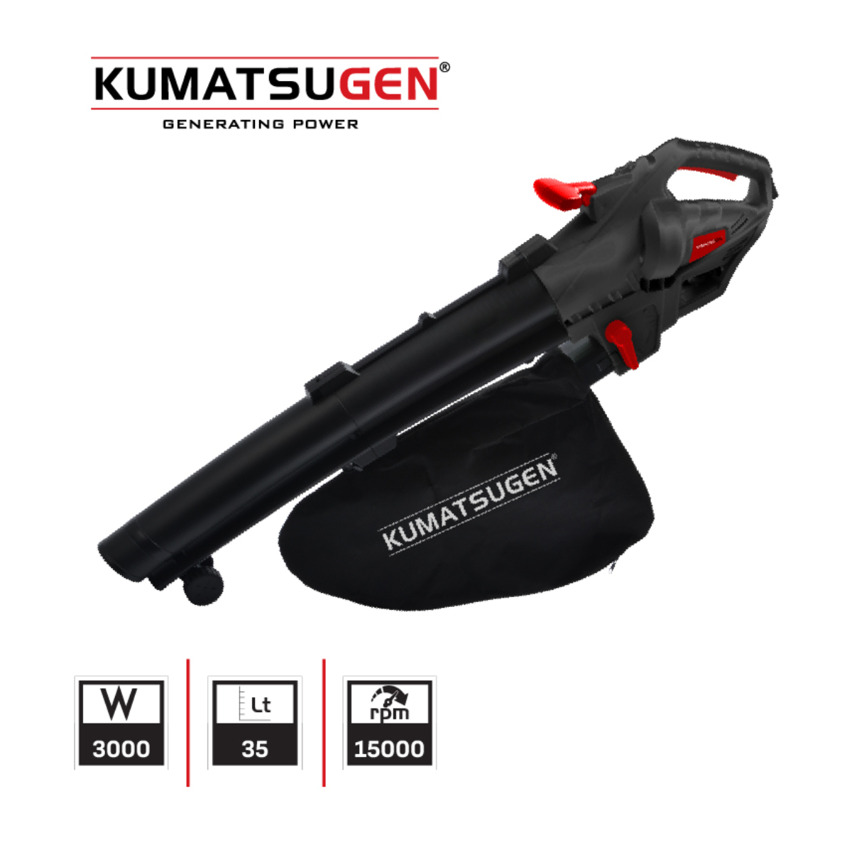 KUMATSUGEN KEB100 Φυσητήρας/ Αναρροφητήρας Ηλεκτρικός, 3000W | Kumatsugen| Image 1